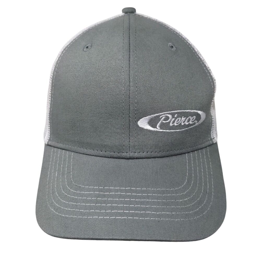 Pierce Snapback Mesh Back Trucker Hat Gray OSFM Colorblock Hit